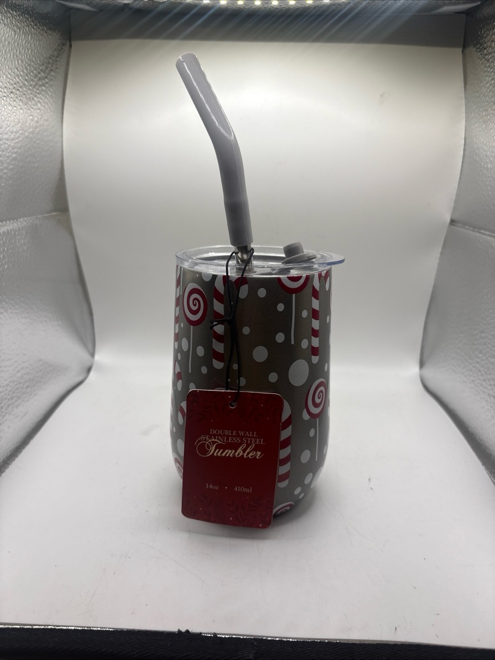 Christmas 14oz. Candy Cane Tumbler New